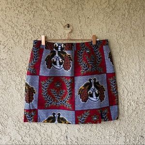 African Print mini skirt